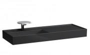 Раковина для ванної Laufen Kartell 120х46 см полиця праворуч з 1 отвором кераміка чорний глянсовий H8133320201111