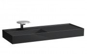 Раковина для ванной Laufen Kartell 120х46 см полка справа c 1 отверстием керамика черный глянцевый H8133320201111