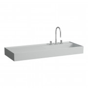 Раковина для ванной Laufen Kartell 120х46 см полка слева c 3 отверстиями керамика матовый серый H8133337591581