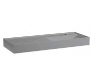 Раковина для ванной Laufen Kartell 120х46 см полка слева c 2 отверстиями керамика графит матовый H8133337588151