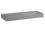 Раковина для ванной Laufen Kartell 120х46 см полка слева без отверстий керамика графит матовый H8133337581121