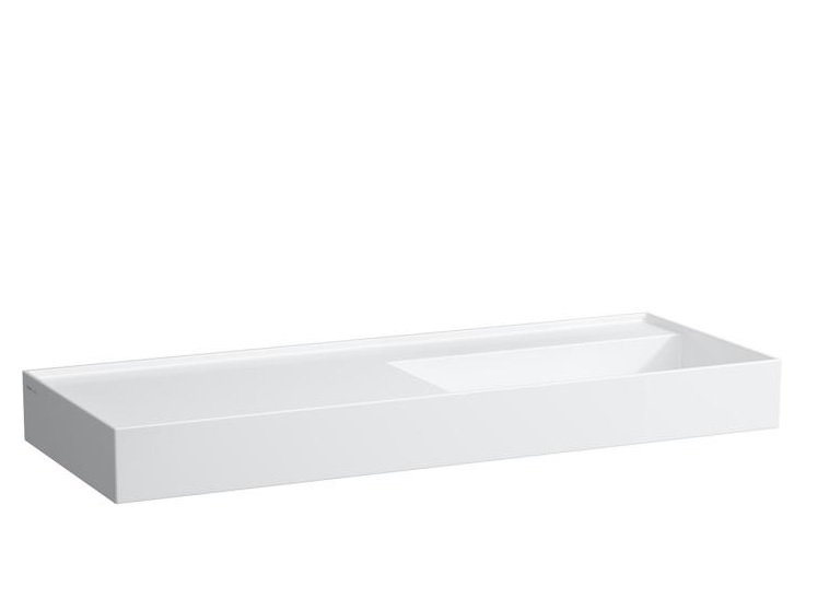 Раковина для ванной Laufen Kartell 120х46 см полка слева без отверстий керамика белый матовый H8133337571121