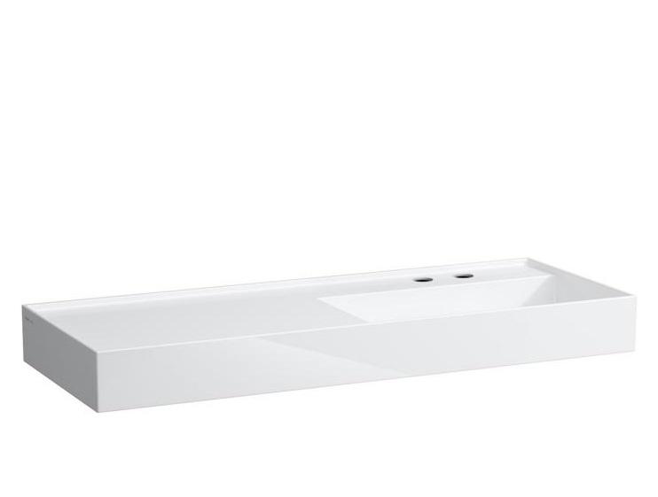 Раковина для ванной Laufen Kartell 120х46 см полка слева c 2 отверстиями керамика белый с покрытием LCC H8133334008151