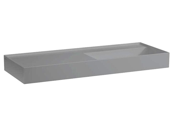 Раковина для ванной Laufen Kartell 120х46 см полка слева без отверстий керамика графит матовый H8133337581121