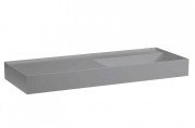 Раковина для ванной Laufen Kartell 120х46 см полка слева без отверстий керамика графит матовый H8133337581121