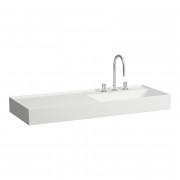 Раковина для ванной Laufen Kartell 120х46 см полка слева c 3 отверстиями керамика белый матовый H8133337571581