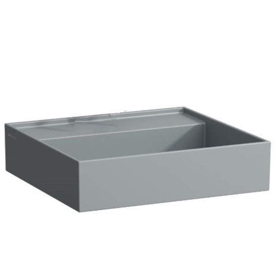 Раковина для ванной Laufen Kartell 45х34 см без отверстий без перелива шлифованная керамика графит матовый H8183307581121