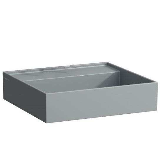 Раковина для ванної Laufen Kartell 45х34 см без отворів без переливу шліфована кераміка графіт матовий H8183307581121