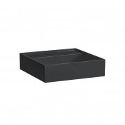 Раковина для ванной Laufen Kartell 46х46 см без отверстий без перелива шлифованная керамика черный глянцевый H8183310201121