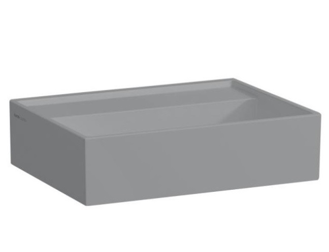 Раковина для ванной Laufen Kartell 46х46 см без отверстий без перелива шлифованная керамика графит матовый H8183317581121