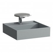 Раковина для ванної Laufen Kartell 46х46 см з 1 отвором без переливу шліфована кераміка графіт матовий H8183317581111