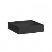 Раковина для ванной Laufen Kartell 46х46 см без отверстий без перелива шлифованная керамика черный матовый H8183317161121