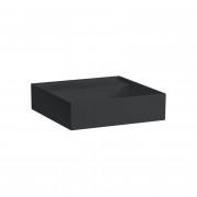 Раковина для ванної Laufen Kartell 46х46 см без отворів без переливу шліфована кераміка чорний матовий H8183317161121