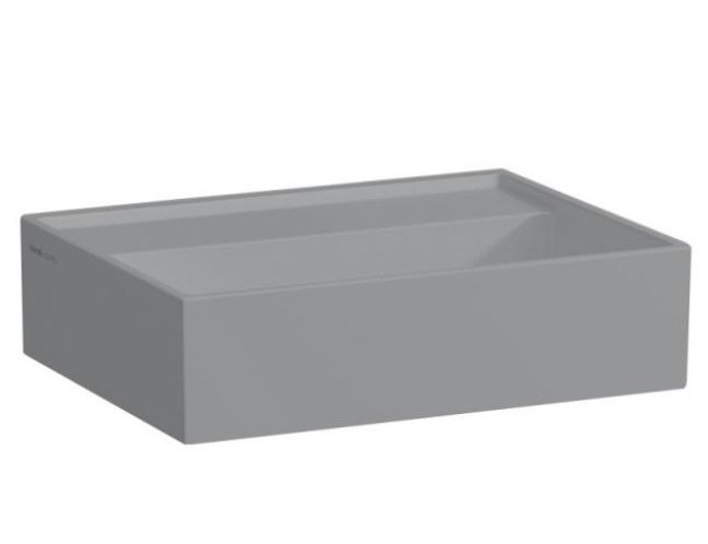 Раковина для ванной Laufen Kartell 46х46 см без отверстий без перелива шлифованная керамика графит матовый H8183317581121