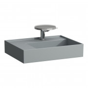 Раковина для ванной Laufen Kartell 60х46 см с 1 отверстием полка слева шлифованная керамика графит матовый H8183357581111