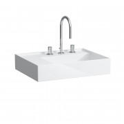 Раковина для ванной Laufen Kartell 60х46 см с 3 отверстиями полка слева шлифованная керамика белый H8183350001581