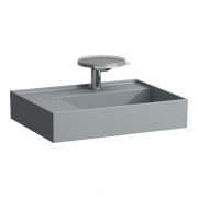 Раковина для ванної Laufen Kartell 60х46 см з 1 отвором полиця зліва шліфована кераміка графіт матовий H8183357581111