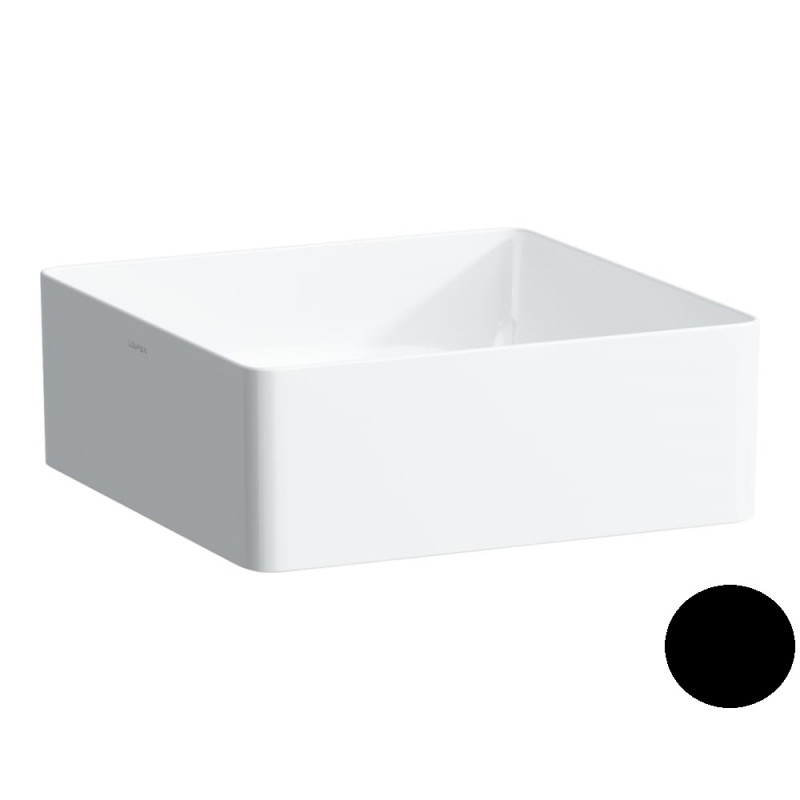 Раковина для ванної Laufen Living 36х36 см кераміка чорний матовий H8114337161121