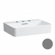 Раковина для ванной Laufen Val 55х40 см с 3 отверстиями под смеситель керамика графит матовый H8122847581081