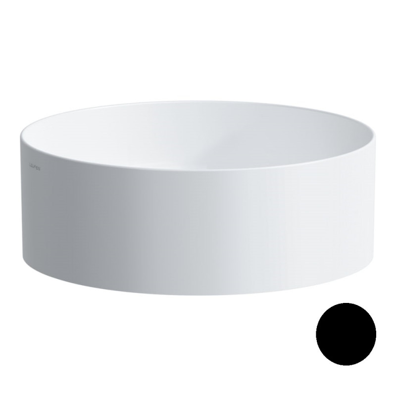 Раковина для ванни Laufen Living ⌀38 см кераміка чорний матовий H8114357161121