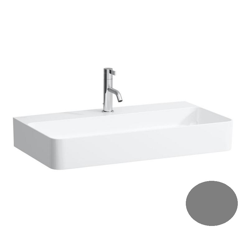 Раковина для ванной Laufen Val 60х40 см с 1 отверстием без перелива керамика графит матовый H8122857581111