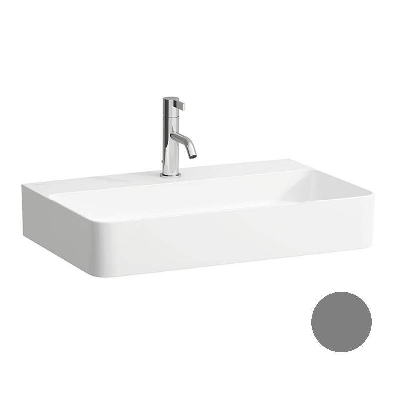 Раковина для ванной Laufen Val 55х40 см с 1 отверстием без перелива керамика графит матовый H8122847581111