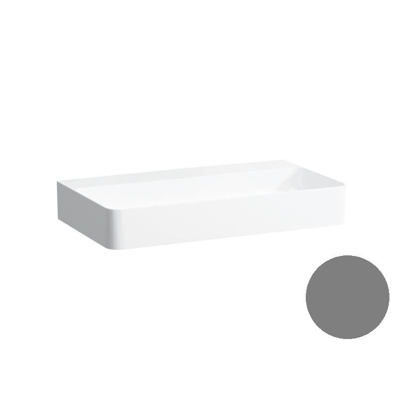 Раковина для ванной Laufen Val 60х40 см без отверстий без перелива керамика графит матовый H8122857581121