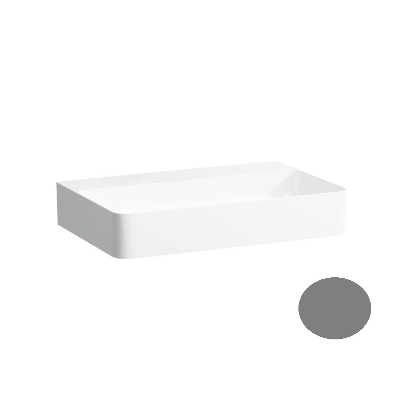 Раковина для ванной Laufen Val 55х40 см без отверстий без перелива керамика графит матовый H8122847581121