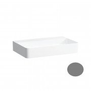 Раковина для ванной Laufen Val 55х40 см без отверстий без перелива керамика графит матовый H8122847581121