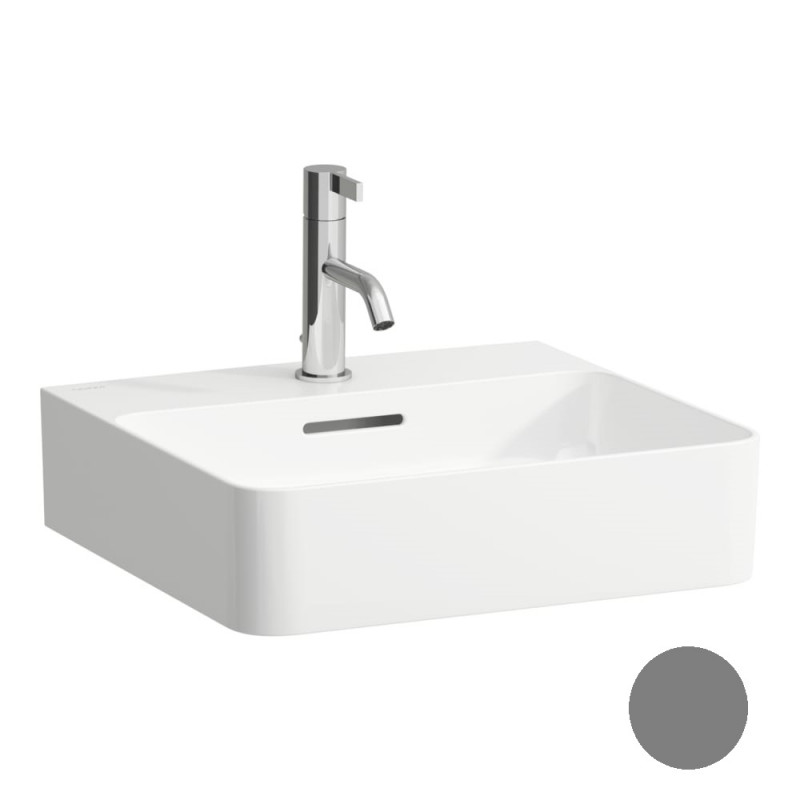 Раковина для ванной Laufen Val 45х42 см с 1 отверстием керамика графит матовый H8152817581041