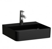 Раковина для ванной Laufen Val 45х42 см с 1 отверстием без перелива керамика черный матовый H8152817161111