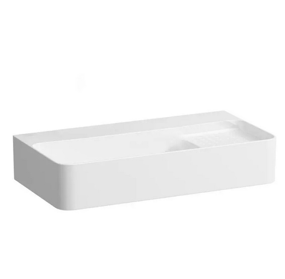 Раковина для ванной Laufen Val 60х31 см без отверстий без перелива с полкой справа керамика белый матовый H8152857571121