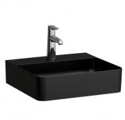 Раковина для ванной Laufen Val 45х42 см с 1 отверстием без перелива керамика черный матовый H8152817161111
