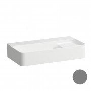 Раковина для ванной Laufen Val 60х31 см без отверстий с полкой справа керамика графит матовый H8152857581091