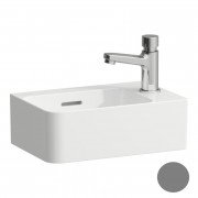 Міні-раковина для ванної Laufen Val 34х22 см з одним отвором праворуч кераміка графіт матовий H8152807581061