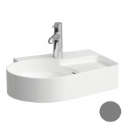 Раковина для ванной Laufen Val 53х40 см с 1 отверстием полка справа керамика графит матовый H8152887581061