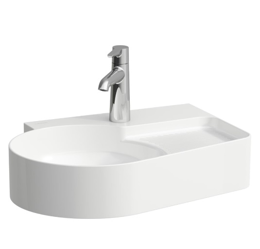 Раковина для ванной Laufen Val 53х40 см с 1 отверстием без перелива полка справа керамика белый H8152880001561