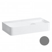 Раковина для ванной Laufen Val 60х31 см без отверстий без перелива с полкой справа керамика графит матовый H8152857581421