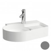 Раковина для ванной Laufen Val 53х40 см с 1 отверстием полка справа керамика графит матовый H8152887581061