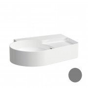 Раковина для ванной Laufen Val 53х40 см без отверстий полка справа керамика графит матовый H8152887581091