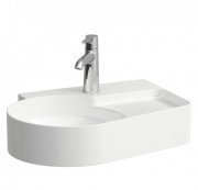 Раковина для ванної Laufen Val 53х40 см з 1 отвором без переливу полиця праворуч кераміка білий матовий H8152887571111