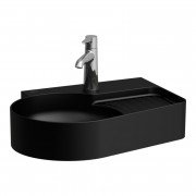 Раковина для ванной Laufen Val 53х40 см с 1 отверстием без перелива полка справа керамика черный матовый H8152887161561
