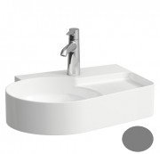 Раковина для ванной Laufen Val 53х40 см с 1 отверстием без перелива полка справа керамика графит матовый H8152887581561