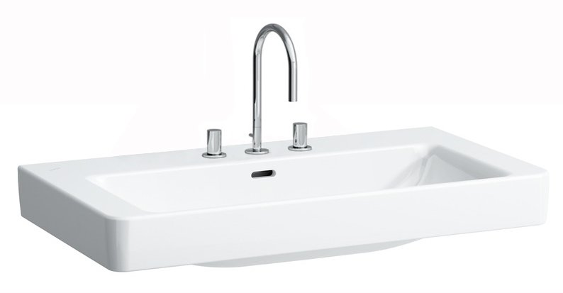 Раковина для ванної Laufen Pro S 85х46,5 см із 3 отворами шліфована кераміка білий з покриттям LCC H8169654001081