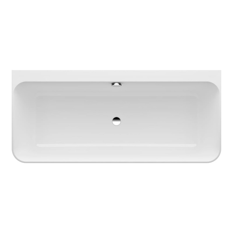 Ванна Laufen Linden 180х80 см пристінна штучний камінь Marbond білий H2209470000001