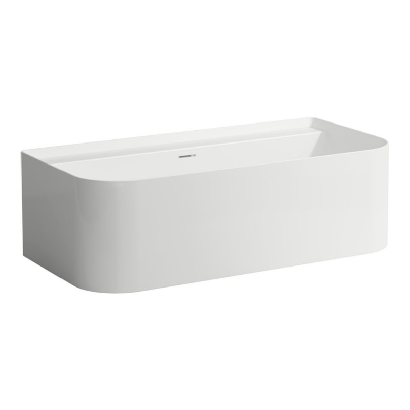 Ванна Laufen Sonar 160х81,5 см с отверстиями для смесителя искусственный камень Sentec solid surface белый H2203470000361