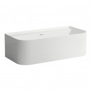 Ванна Laufen Sonar 160х81,5 см с отверстиями для смесителя искусственный камень Sentec solid surface белый H2203470000361