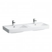 Раковина для ванной Laufen Pro S двойная 120х46,5 см с 1 отверстием на каждой чаше керамика белый с покрытием LCC H8149664001041