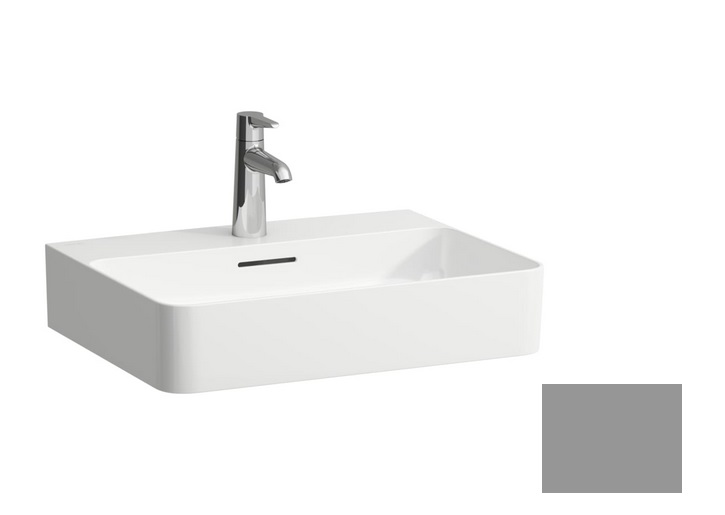 Раковина для ванной Laufen Val 55х42 см с 1 отверстием без перелива шлифованная керамика графит матовый H8162827581111