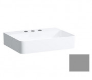 Раковина для ванной Laufen Val 55х42 см с 3 отверстиями без перелива шлифованная керамика графит матовый H8162827581581